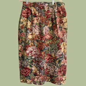Vintage Floral Skirt | Willowbend | Size 16
